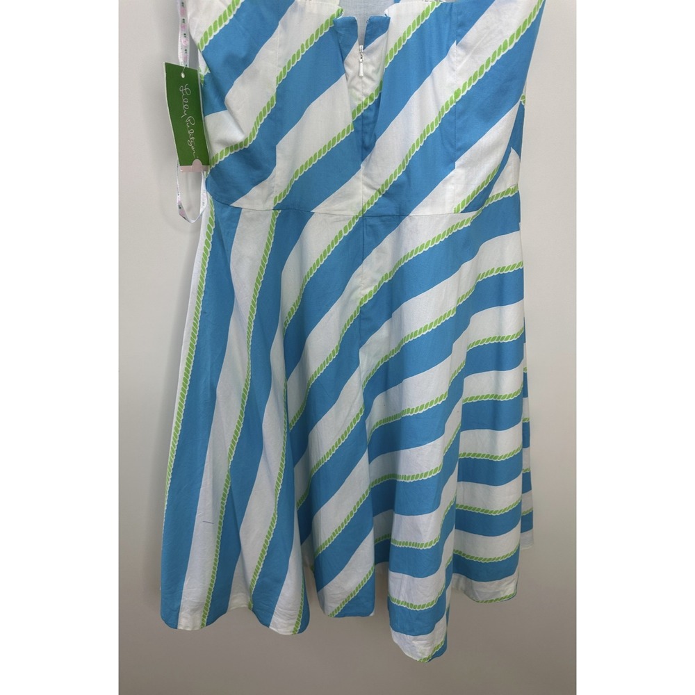 NEW Lilly Pulitzer Zo Dress Stripe Cotton Fit & Flare Size 10 Preppy Resortwear - Picture 4 of 13